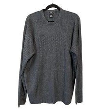 Docker's Mens Pullover Crew Neck Sweater XXL Gray- Soft