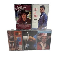 George Strait  Billy Ray Cyrus Cassette Lot 5 - Greatest Hits  Studio Albums