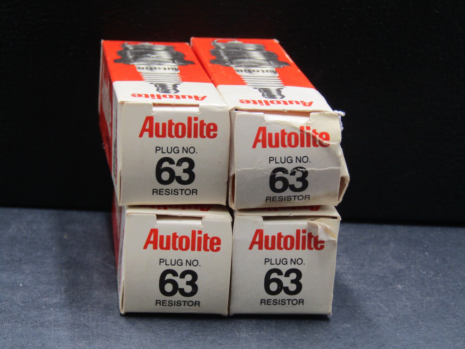 Autolite 63 Resistor Spark Plugs 4  Pack  Ignition  Car Truck Copper Core