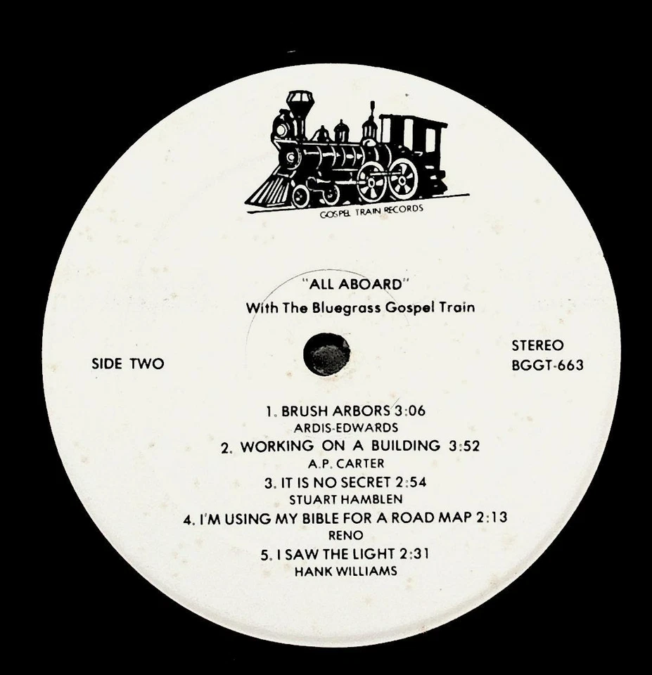 Bluegrass Gospel Train All Aboard LP BGGT-663 Old Time Gospel Picking Foto 4 de 4