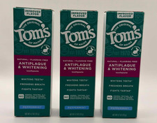 Toms of Maine Antiplaque and Whitening Toothpaste, Fluoride Free, Pepperermint