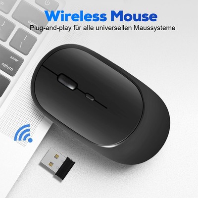 Kabellose Maus Bluetooth USB Computer Notebook Laptop Funkmaus PC Maus Kabellos