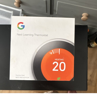 Google Nest Learning Thermostat Stainless Steel Wi Fi HF001631 GB