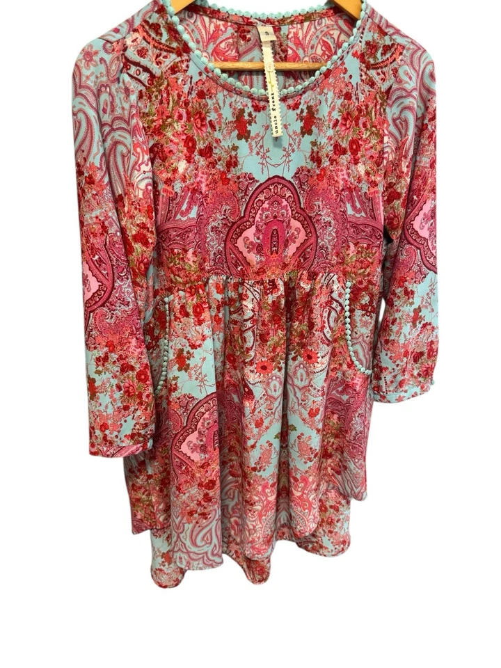 Vestido Anthropologie Tío Frank Cachemira Boho Fluido Campesino Ligero Pequeño Foto 4 de 4