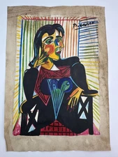 Pablo Picasso COA Art Painting Original Drawing Vintage Paper Signed