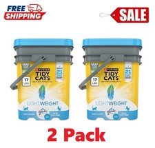2 PACK Purina Tidy Cats LightWeight Clumping Cat Litter, Glade Clear Springs