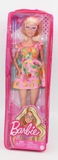 Barbie Fashionistas 181 NIB Plastic Case Zips Up. Flowered Dress/Pink Glasses
