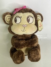 Aurora Monkey Plush Stuffed Animal Toy with Pink Bow