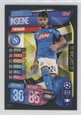 2019 Topps UEFA Champions League Match Attax Extra Captain Lorenzo Insigne 0p64