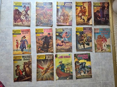 Comics, Lot, Classics Illustrated, 14 total, from the 50's & 60's, my childhood.