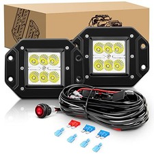 Led Light Bar 2 PCS 18W Flood Led Pods LED Work 2Pcs LED Pods Wiring Harness