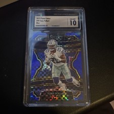 Panini Select 2019 Tony Pollard Blue #99 CSG 10 Dallas Cowboys Rookie