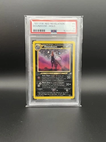PSA 5 2001 Pokemon Neo Revelation 8 Houndoom-Holo