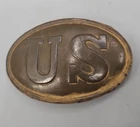 AUTHENTIC CIVIL WAR ( BRASS ) UNION , OVAL BELT BUCKLE