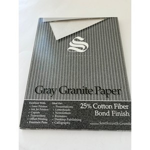 Southworth Gray Granite Paper 60 Sheets 24 lb Heavy P914C Opened