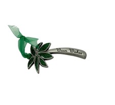 Palm Leaf Glittery "Warm Wishes" Gloria Duchin Inc. Christmas Ornament