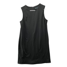 Cynthia Rowley Sleeveless Sheath Dress Size 10 Black Stretch Round Neck Career