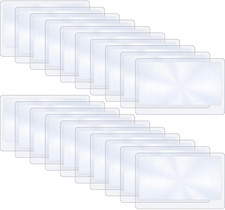 20 Pcs 3X Fresnel Lens Bulk Credit Card Magnifier Pocket Size Wallet Magnifier L