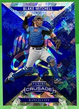 2025 Panini Crusade - Crusade Blake Mitchell, Blake Mitchell #22 Blue Cracked...