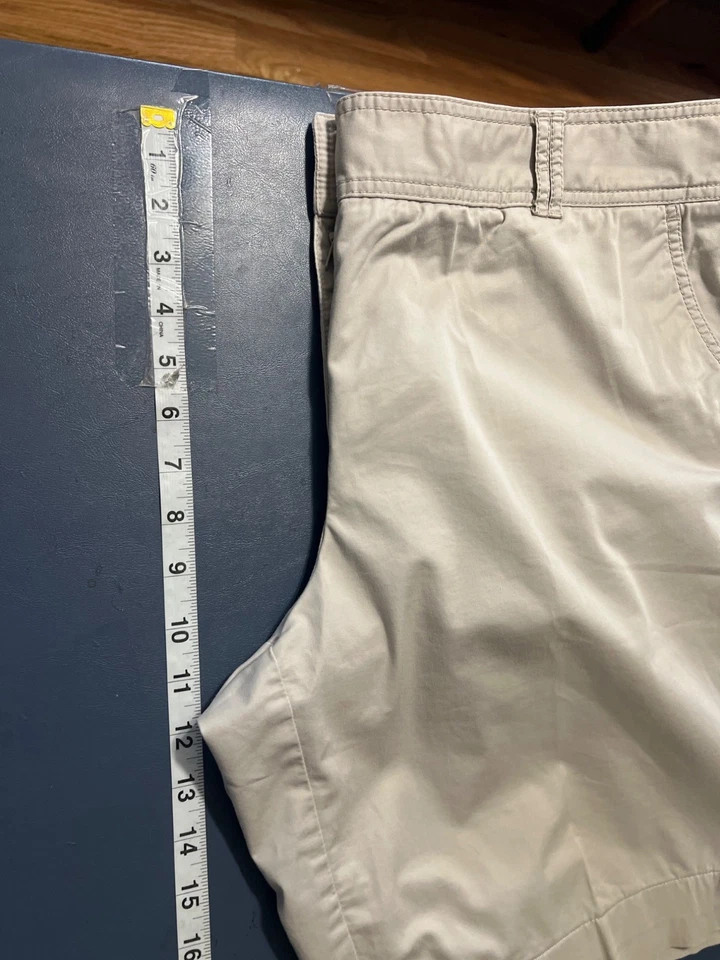 Pantalones cortos Talbots mujer beige 14 algodón/spandex elástico Foto 3 de 4