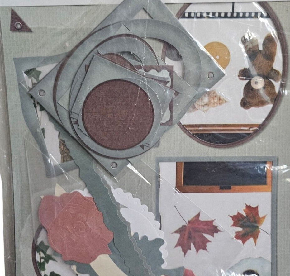 WT Classic Scrapbooking Kit Make 10+ Pages Stickers Sheet Paper Frames Mat Tags