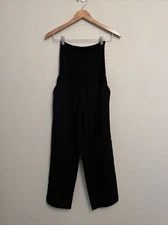 A Pea In The Pod Maternity Chino Twill Pants Pull-On Black Cropped Stretch L