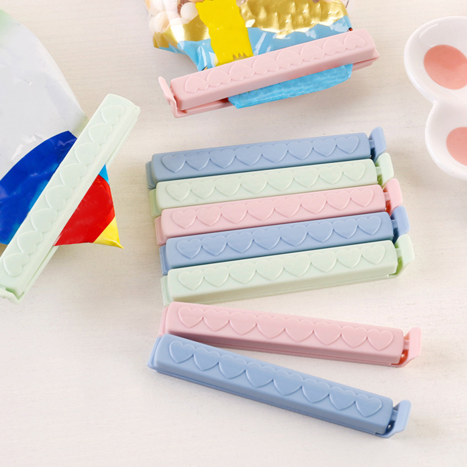 5x Food Bag Storage Clips Freezer Fridge Sealing Pegs Reusable Multicolour