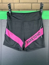 Cascade Blue Women's Volleyball Spandex Shorts Size L Black & Pink