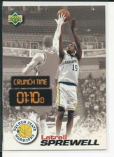 1997 Upper Deck Nestle Basketball Crunch Time #CT40 Latrell Sprewell