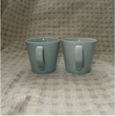 Set Of 2 Royal Doulton Gordon Ramsay MAZE TEAL Coffee Mug 3 3/4''
