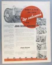 Original 1946 John Deere Tractor Ad Features Martin Schafer of Kenedy Texas