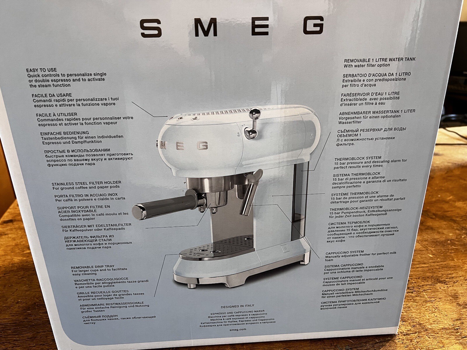 Smeg ECF01WHUK 15 Coffee Machine White 8017709259570 eBay