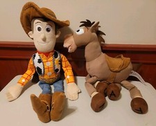 Disney Toy Story Woody 24" Plush  12" Bullseye Plush - Good Condition