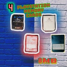 4 Sony PS External Attachment Memory Cards - 2 Black, Red, Grey  Controller   