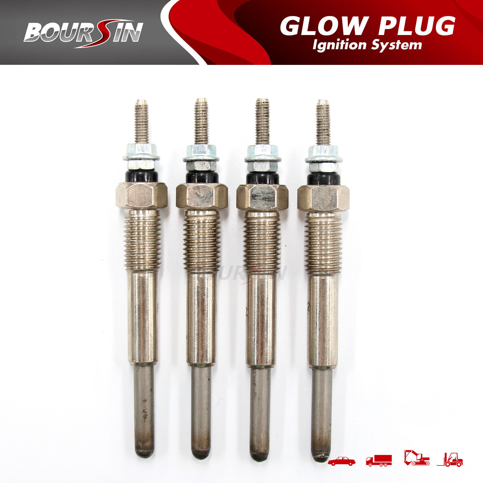 1 Set of 4 pcs Glow Plug For ISUZU EELF150 ELF250 Rodeo Journey C221 C240 C190