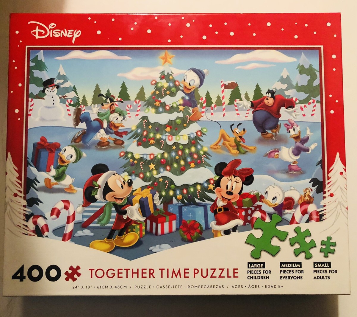 Disney Together Time 400 Piece Puzzle Christmas Mickey & Minnie