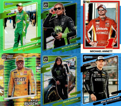 2022 Donruss Racing Blue and Green Parallels - Pick Your Driver