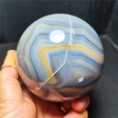 RARE 826g Natural Polished Banded Agate Sphere Ball Meditation/Healing YWD926 - Picture 7 of 14