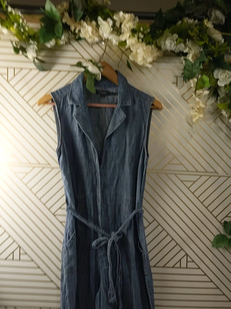 Petite chambray cheap jumpsuit