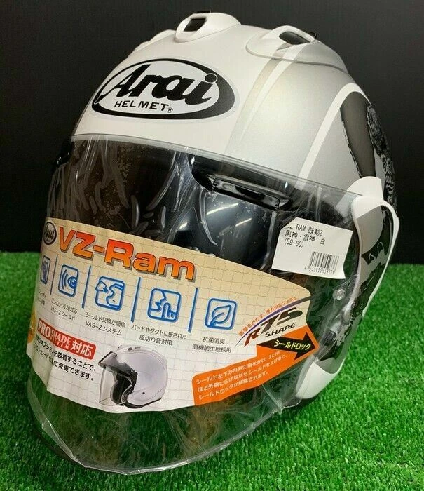 Arai Open Face Helmet SZ-R VAS RAM-X vz-ram KODO2 FU-JIN RAI-JIN japan LTD white