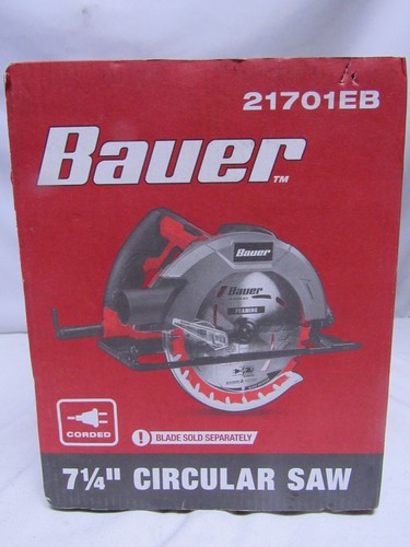 BAUER 21701EB 7 1/4" ELECTRIC CORDED CIRCULAR SAW new in box - Picture 2 of 5