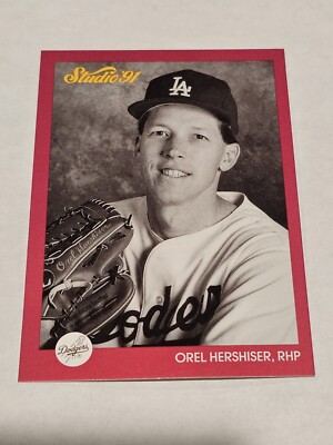 1991 Leaf Studio #183 Orel Hershiser Los Angeles Dodgers