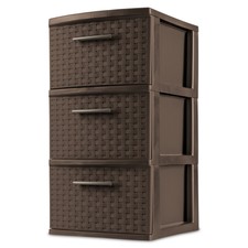 Weave Tower, 3-Drawer, Plastic, 12-5/8 in OAW...
