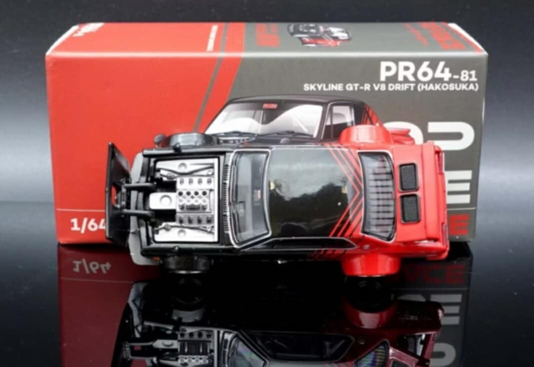 POP RACE NISSAN SKYLINE GT-R V8 DRIFT ADVAN PR64-81 ~ 1/64 | eBay