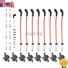 8Pack Ignition Coil+Spark Plug+Wires Set for Chevrolet Silverado GMC 1500 UF262