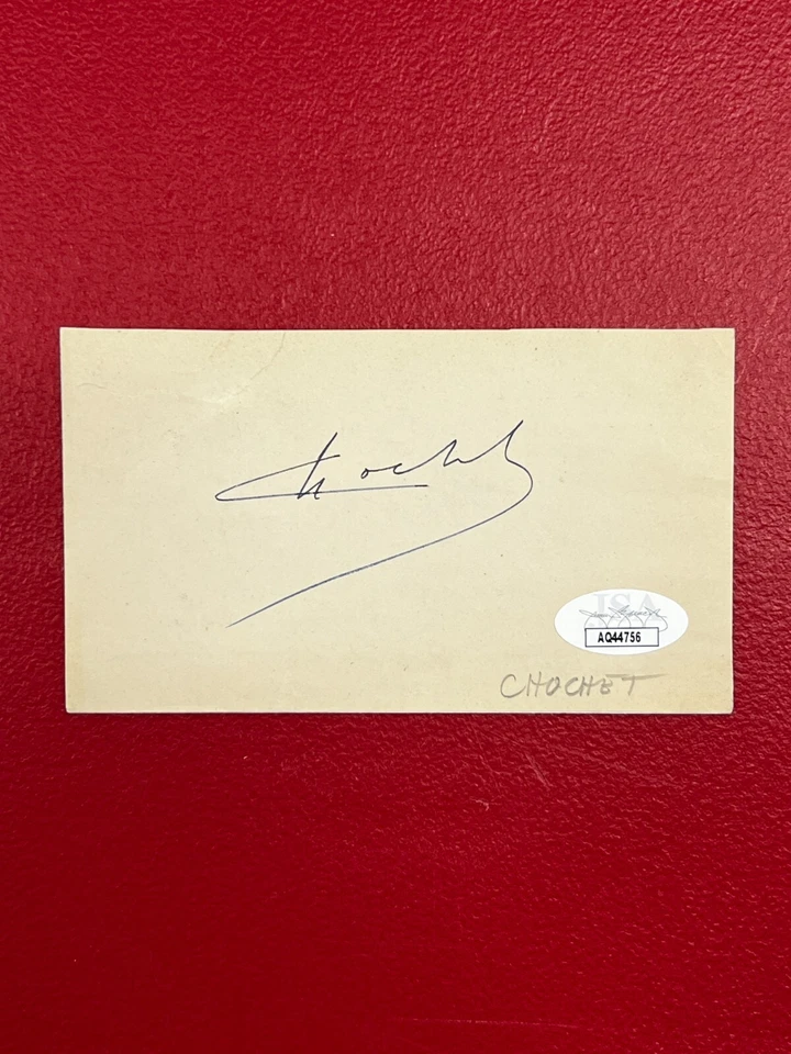Henri Cochet Signed 3x5 Index Card w/ JSA Tennis HOF & Olympian! (d.1987, rare!) - Image 2 of 4