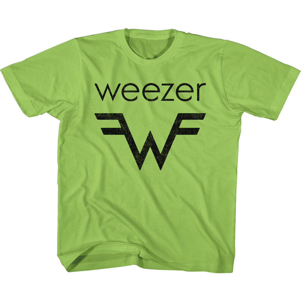 weezer バンドTシャツ Weezer Repeating Logo Mens T Shirt Indie Album Rock Band