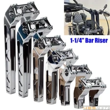 Motorcycle 1-1/4" Pullback Handlebar Riser For Harley Softail Touring Dyna FXD