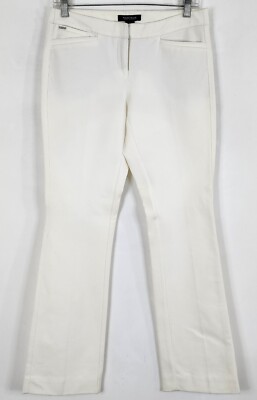 White House Black Market NWT Womens Bootcut Ivory Dress Pants Size