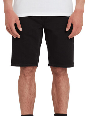 Volcom Solver Jeansshorts in Black Out für Herren